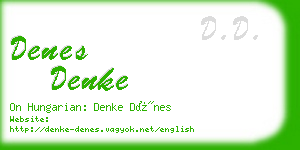 denes denke business card
